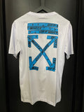 Camiseta Off White Setas Azuis Branca