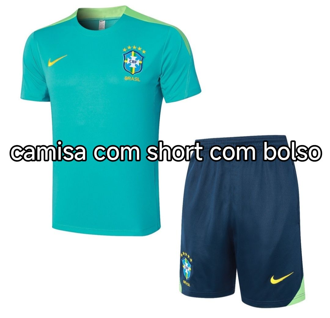 Conjunto Brasil Treino Camisa Verde