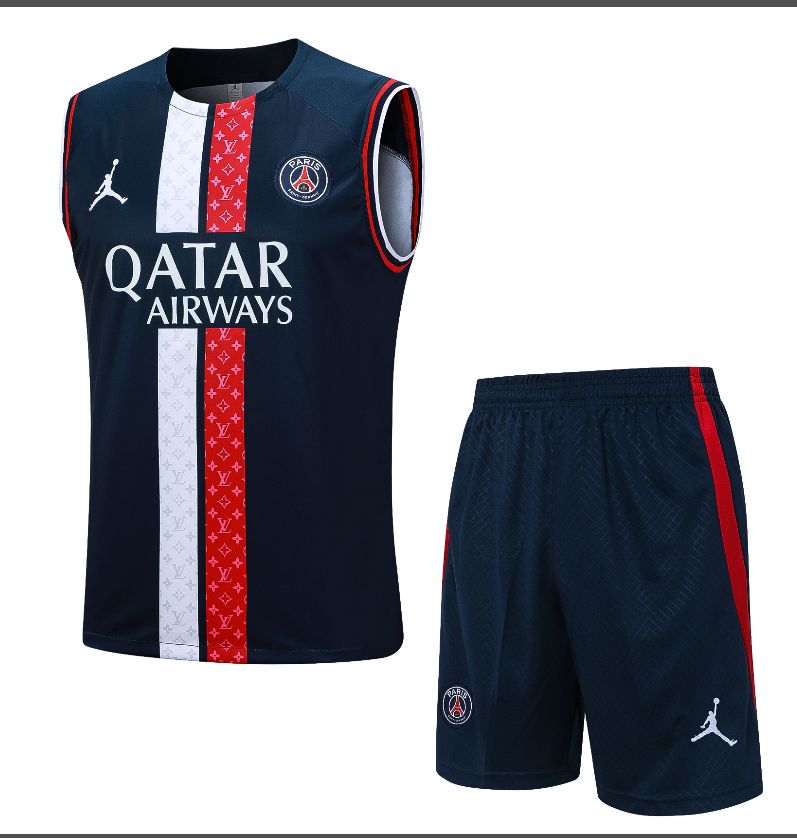 Conjunto Paris Saint-Germain Treino Regata Azul Marinho
