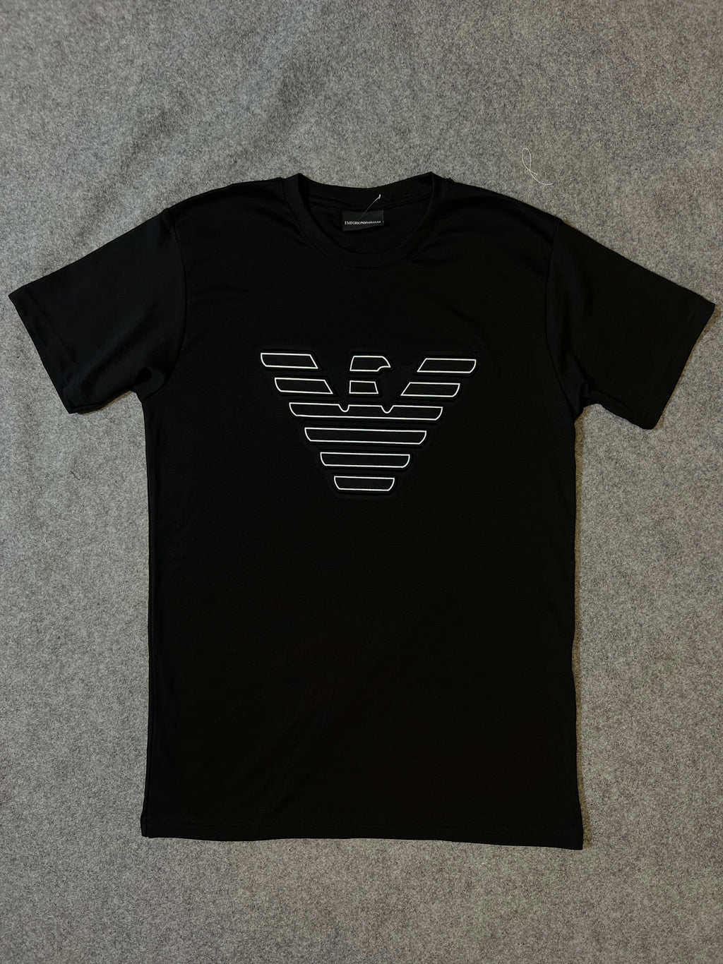 Camiseta Armni Malha Pima Águia Preta