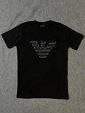 Camiseta Armni Malha Pima Águia Preta