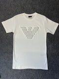 Camiseta Armni Malha Pima Águia Branca