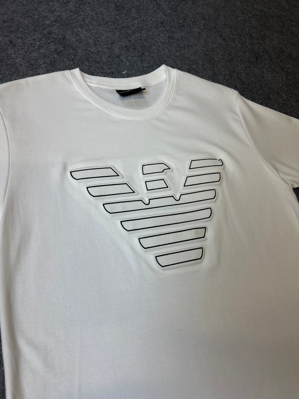 Camiseta Armni Malha Pima Águia Branca