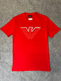 Camiseta Armni Malha Pima Monograma Vermelha
