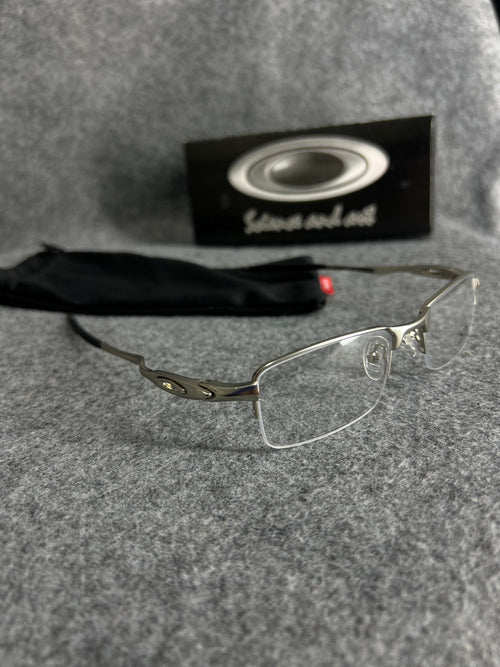 Armação Oakley Lente Transparente Prata