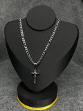 Corrente 3x1 Prata com Crucifixo