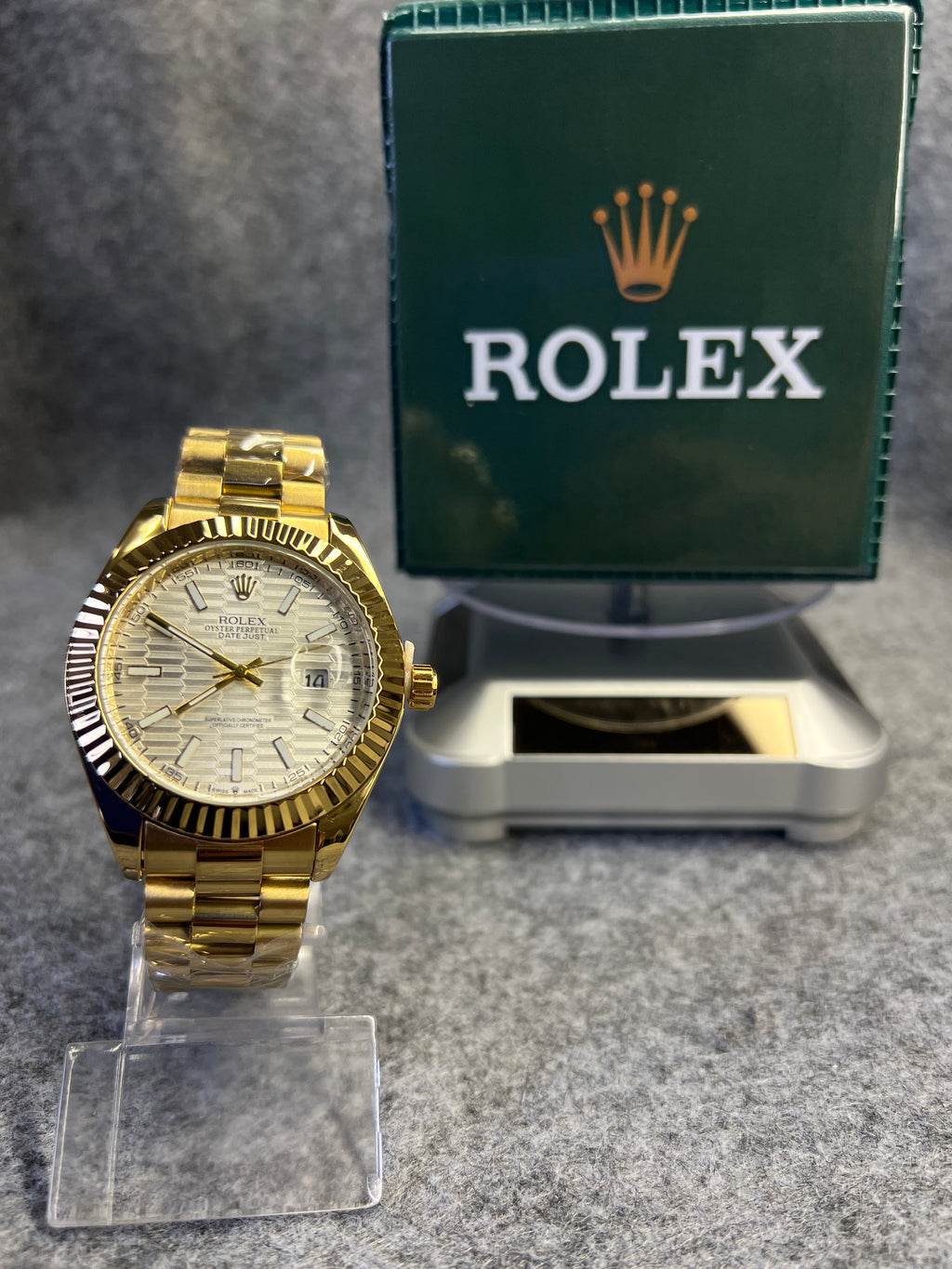 Relógio Rolex Datejust Dourado Mostrador Prata