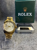 Relógio Rolex Datejust Dourado Mostrador Prata