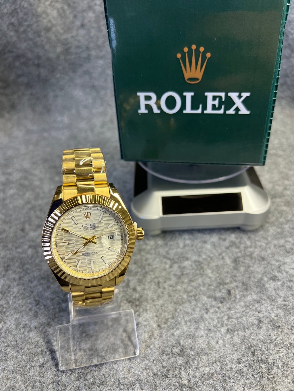 Relógio Rolex Datejust Dourado Mostrador Prata