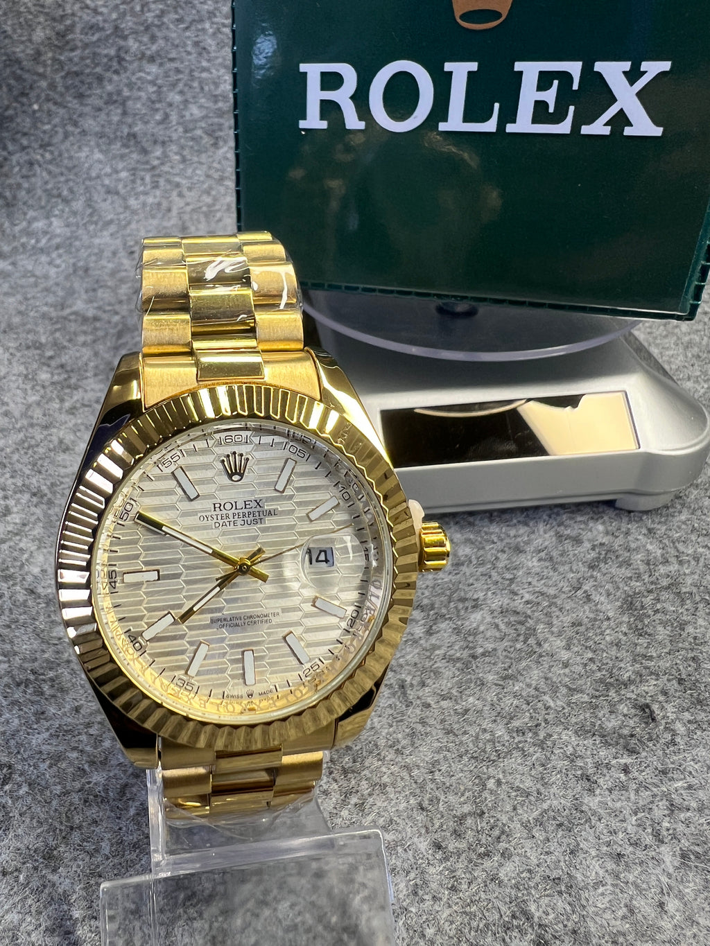 Relógio Rolex Datejust Dourado Mostrador Prata
