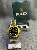 Relógio Rolex Yacht-Master Misto Mostrador Preto