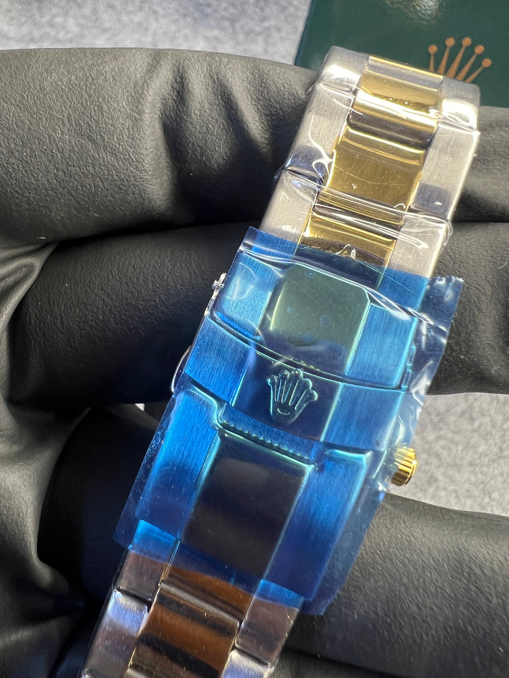 Relógio Rolex Yacht-Master Misto Mostrador Preto